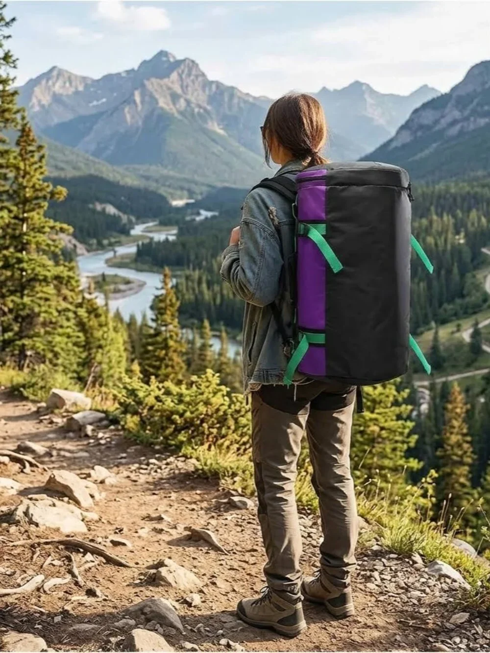 Heavy-Duty 45L Sports Duffel Bag Backpack